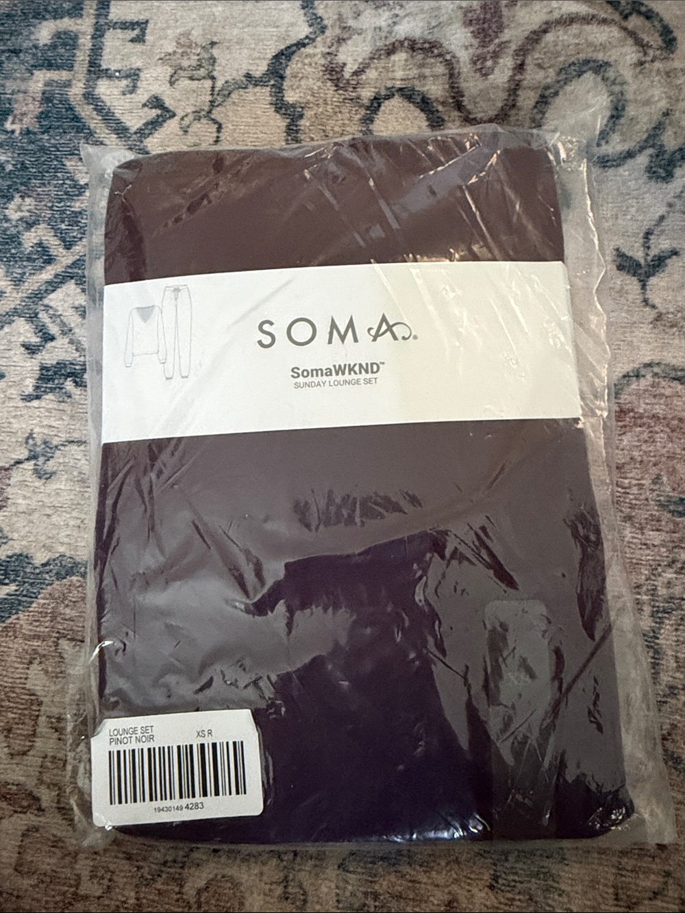 Soma Sunday Lounge Set in Deep Plum